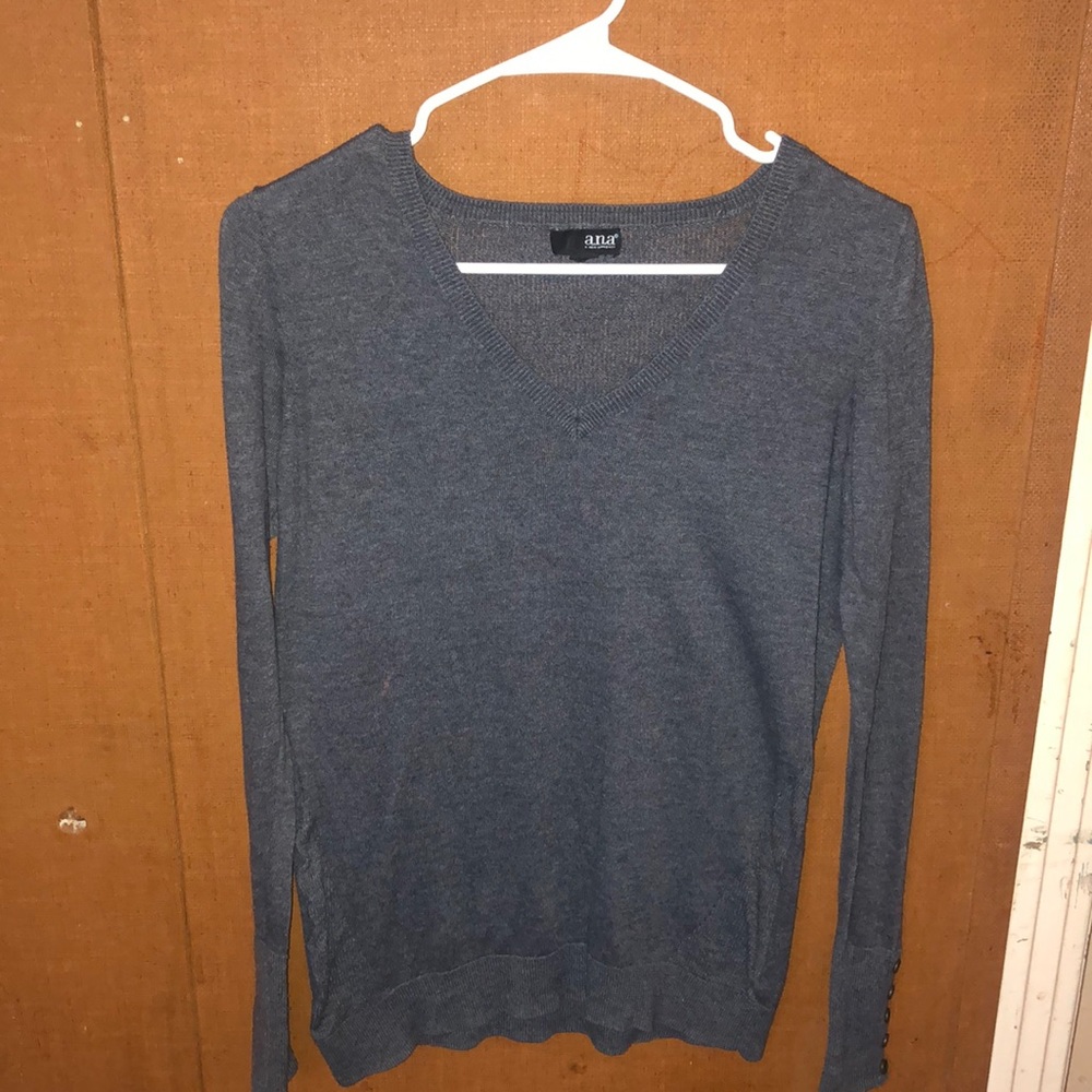 Grey long sleeve blouse size medium